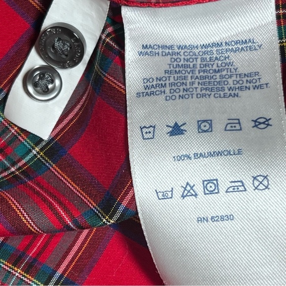 Land’s End Tartan Plaid Popover Size 14 Fall Holiday Classic Casual Long Sleeve - Picture 7 of 15